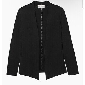 MM Lafleur The Woolf Jardigan Size XS Black Ponte Knit Open Blazer Cardigan